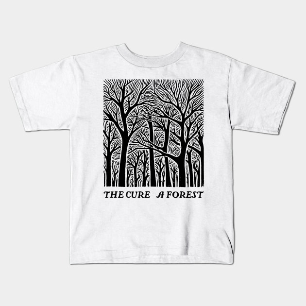 A Forest -- Original Retro Fan Art Design Kids T-Shirt by unknown_pleasures